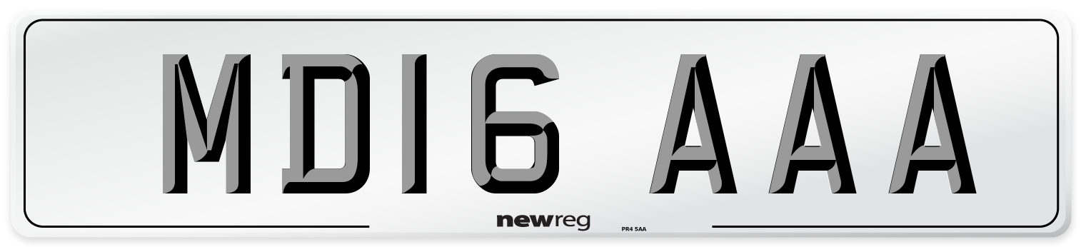 MD16 AAA Number Plate from New Reg